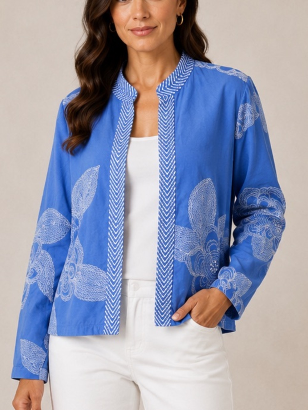 Tabi 100% cotton embroidered jacket
